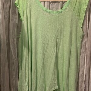 Free People Green Scoop Neck Sleeveless Tunic